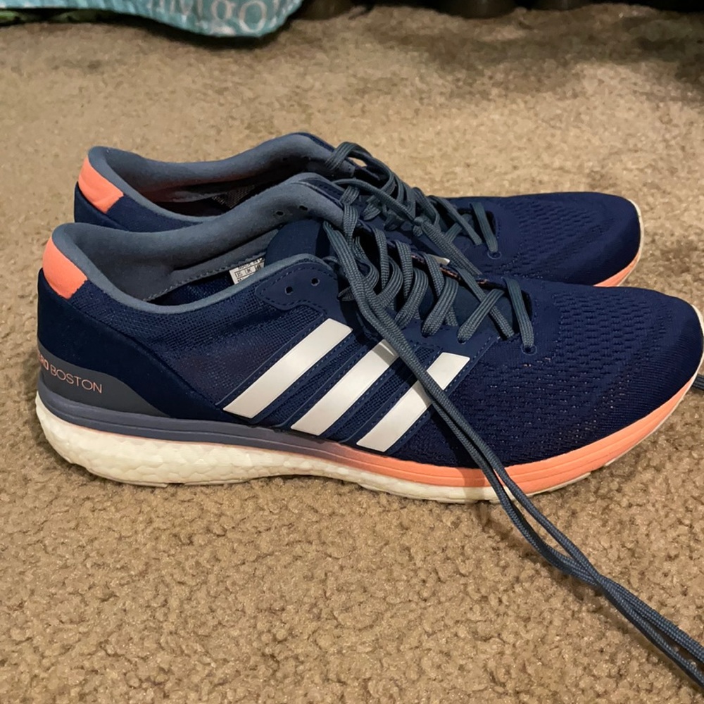 Adidas athletic shoes.